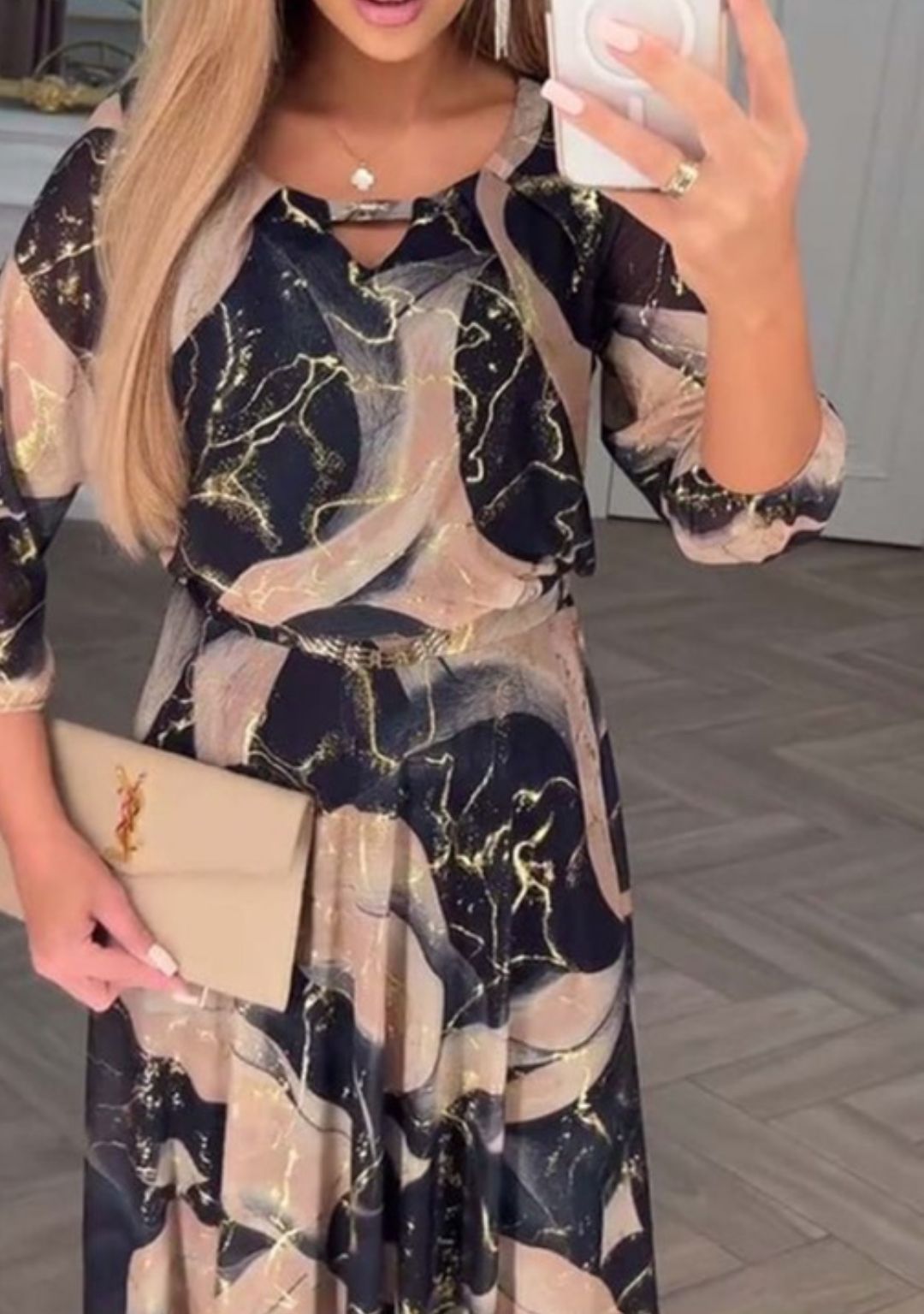 Celuna ChiffonGrace – Elegant Printed Dress