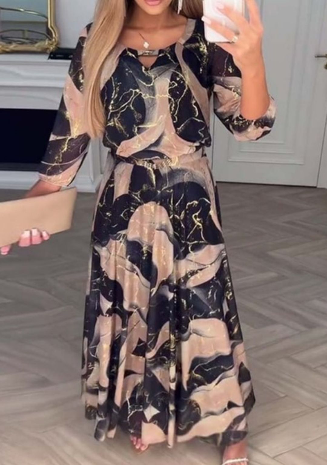 Celuna ChiffonGrace – Elegant Printed Dress