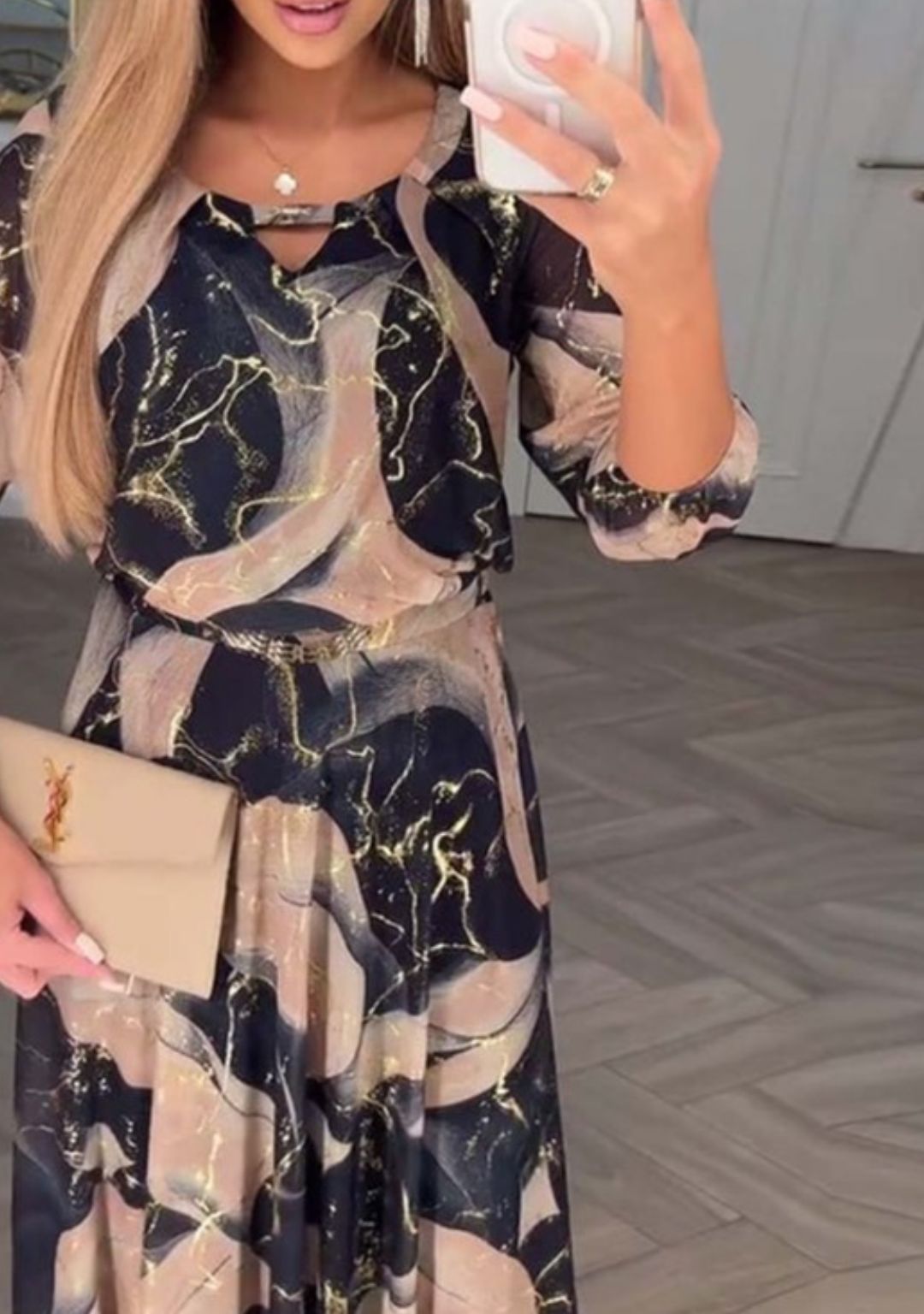 Celuna ChiffonGrace – Elegant Printed Dress