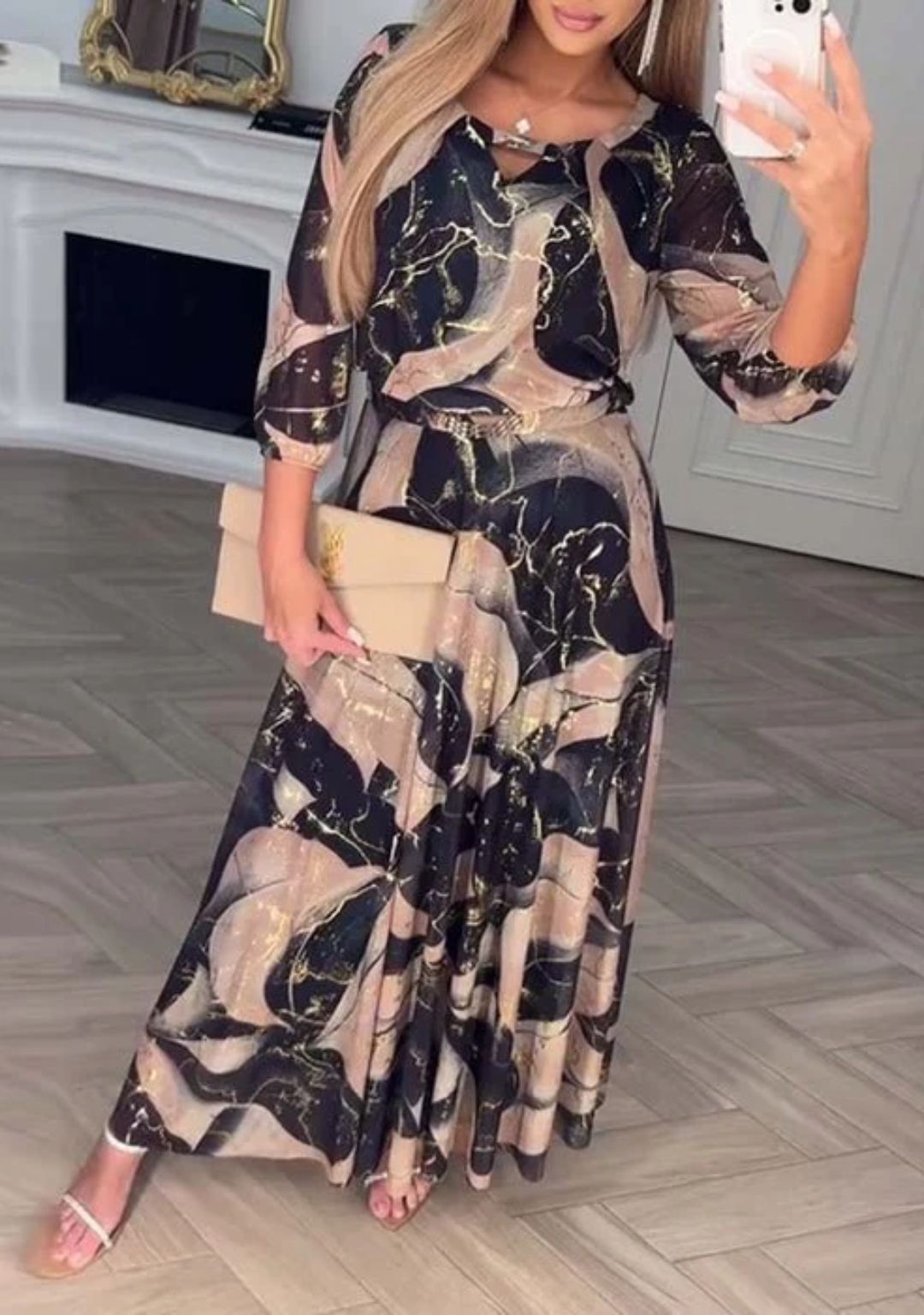 Celuna ChiffonGrace – Elegant Printed Dress