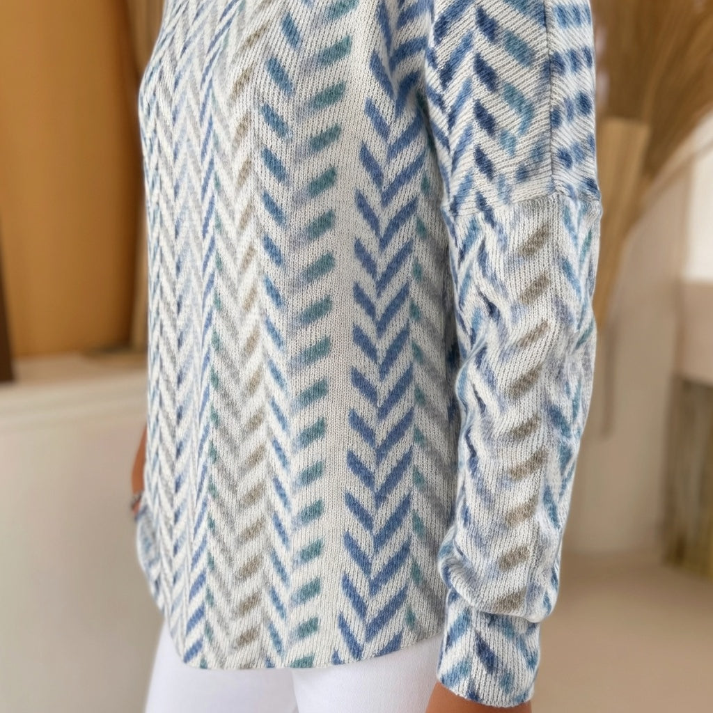 Skyline Chevron afslappet bluse
