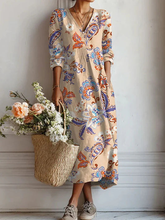 Desert Bloom Paisley Midi Dress