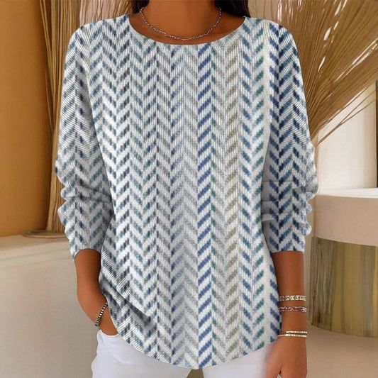 Skyline Chevron Casual Blouse