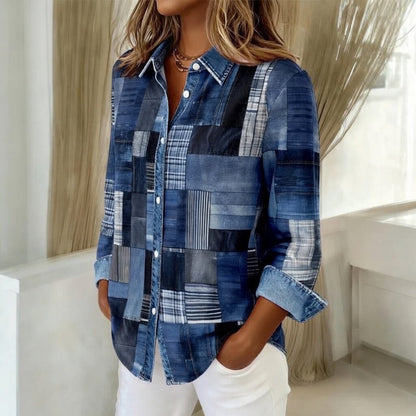 Urban Patchwork Denim Shirt