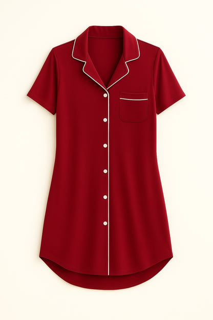 Celuna Soft Lounge Shirt Dress