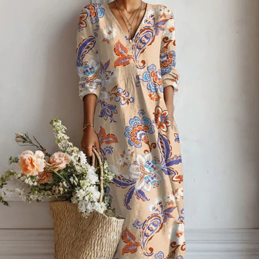 Desert Bloom Paisley Midi Kjole