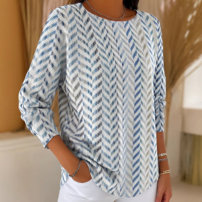 Skyline Chevron Casual Blouse